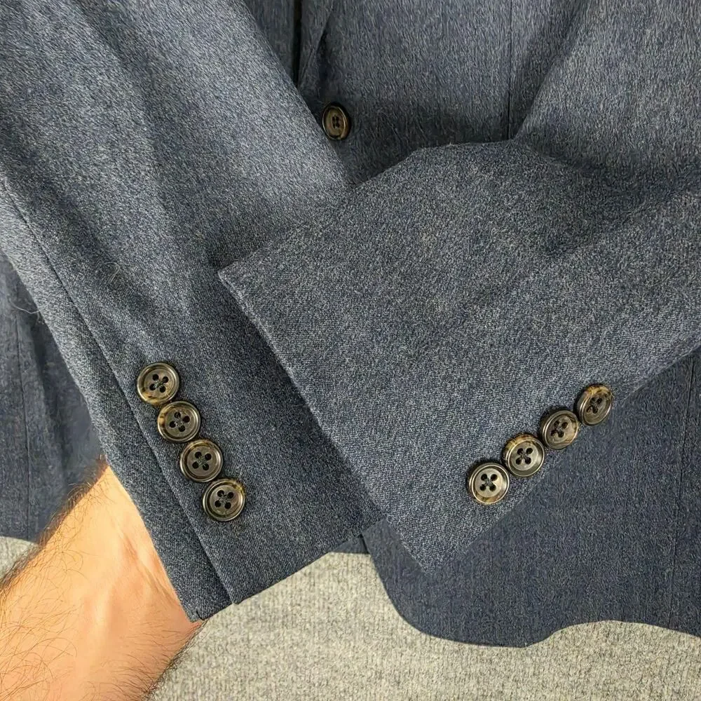 Bonobos Suit Mens 38R Marzotto Blue Wool Stretch 34x29 Standard 2 Piece Business